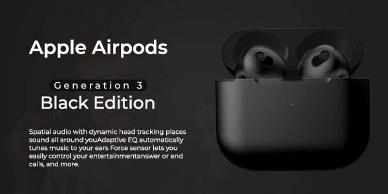 High Quality Airpods Generation 3 Black 1