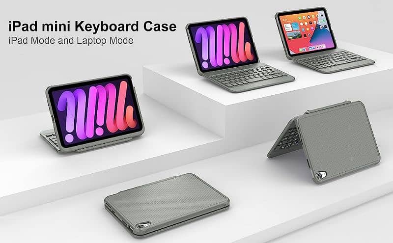iPad mini 6 Keyboard Case, Bluetooth Keyboard Shockproof Case 8