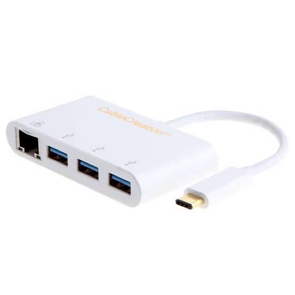 CableCreation USB-C to 3-Port USB 3.0 HUB with Ethernet Adapter 2