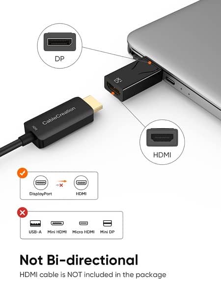 CableCreation Displayport Male to HDMI Female HDMI 1.3 Version Adapter 0