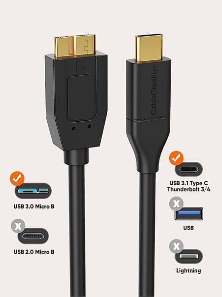 CableCreation Type-C to External Hard Drive Cable HDD CC0016 0