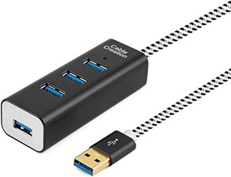 CableCreation USB  3.0 A Male to 4 Port USB HIB Cable 0.1M 0.33ft 2
