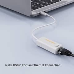 CableCreation SuperSpeed USB/Type-C to Gigabit Ethernet Adapter White