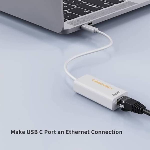 CableCreation SuperSpeed USB/Type-C to Gigabit Ethernet Adapter White 0