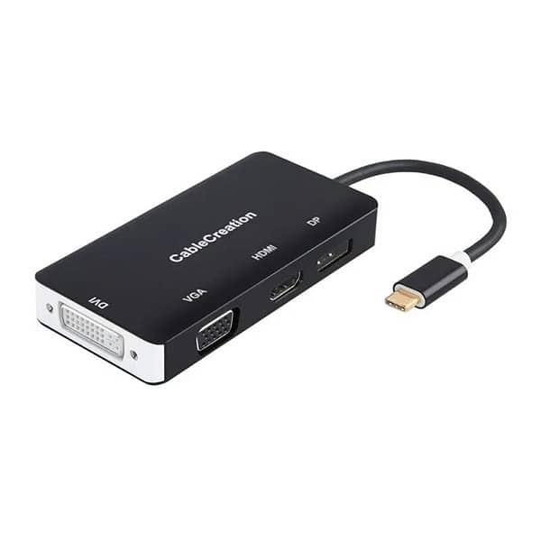 cablecreation USBType-C to DVI+HDMI(4K*2K,30Hz)+VGA+DP/Female Adapter 3
