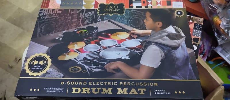 FAO Schwarz Tabletop Toy Drum Mat 8-sound Electric Percussion 1