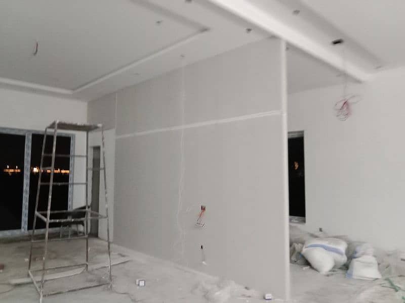 Gypsum partition wall. . . ceiling 3