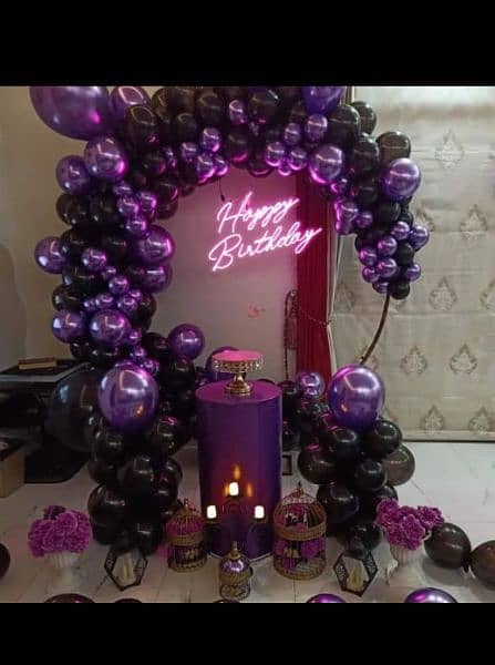 balloons decor birthday party dj mehndi lighting decor 4