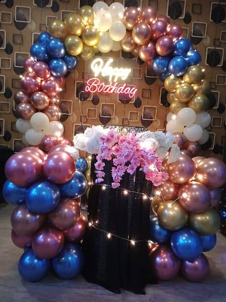 balloons decor birthday party dj mehndi lighting decor 7