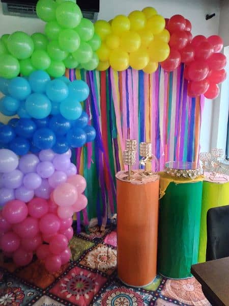 balloons decor birthday party dj mehndi lighting decor 11