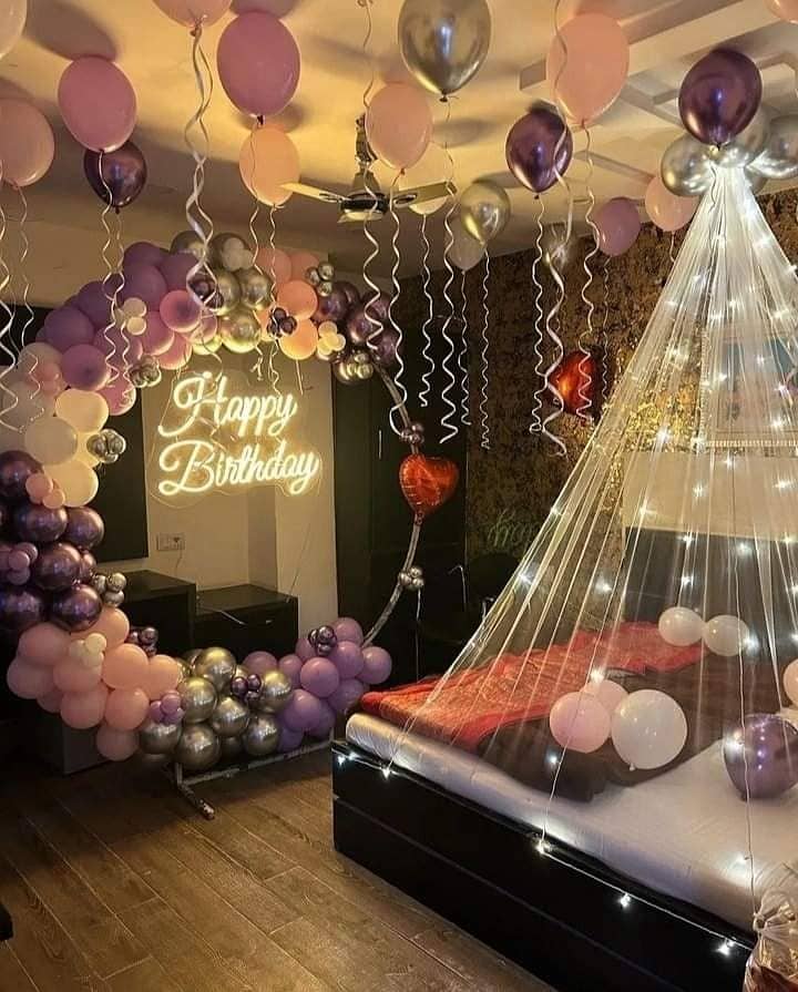 balloons decor birthday party dj mehndi lighting decor 7