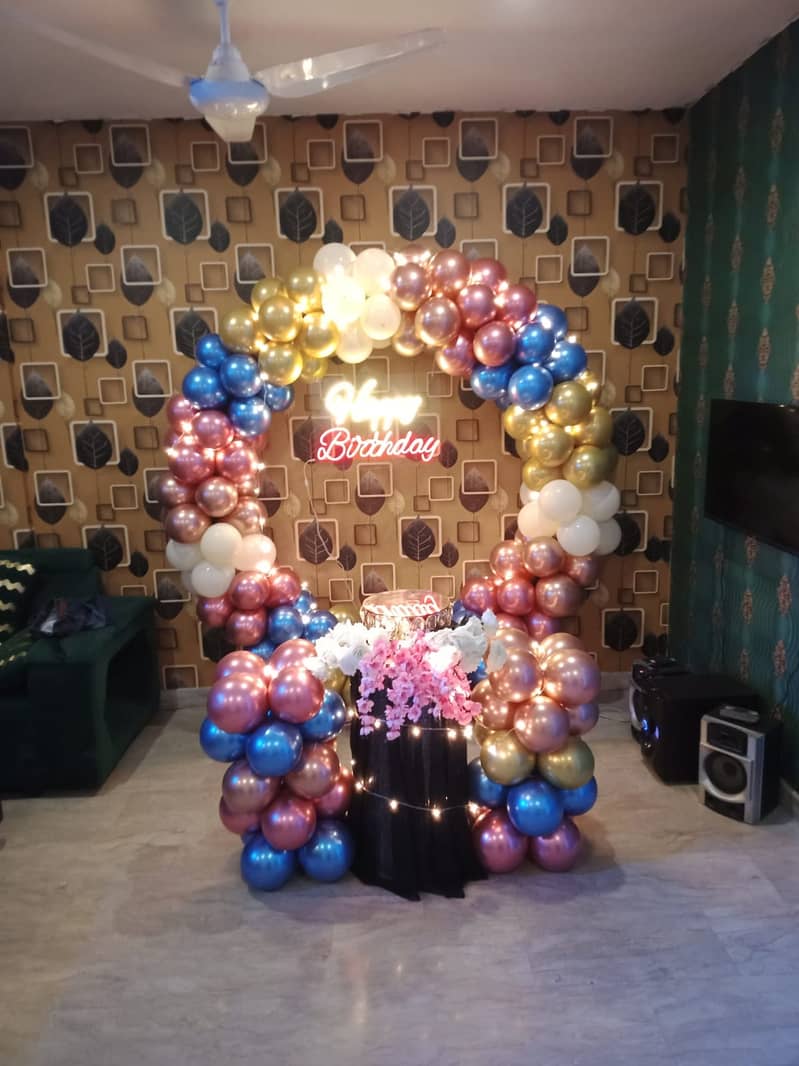 balloons decor birthday party dj mehndi lighting decor 8