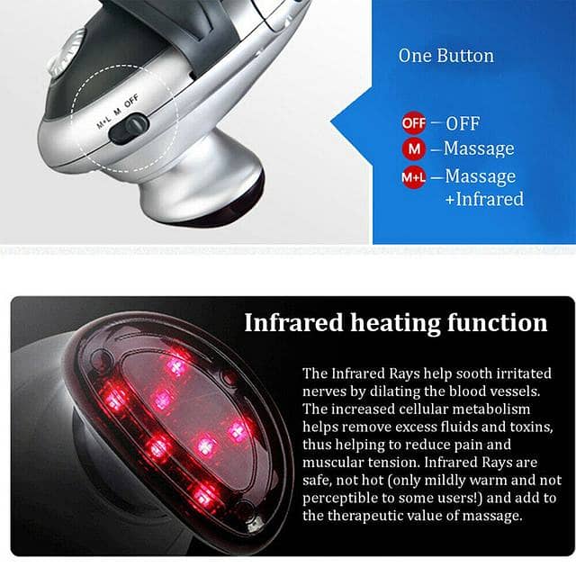 Handheld Full Body Vibrating Massager Machine with infrared Heat 3