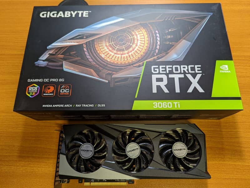 Gigabyte 3060ti 3x fan graphics card 0