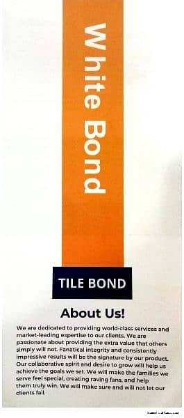 Tile Bond,Tile Fixer Bond,Construction. White tile bond 2