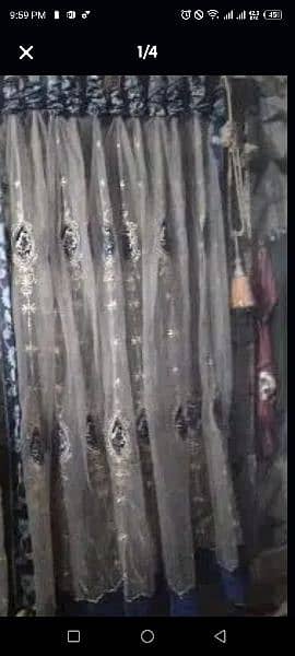 large size designer organza curtain 1