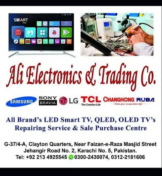 LED Smart TV Repair Expert in Karachi Home Service 03002430074 0