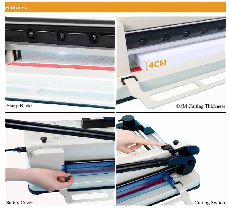 Paper cutter -Paper cutting machine 858 paper cutter Heavy Duty Manual 4