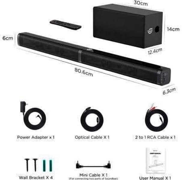 Tapio v sound bar with subwoffer sound system ,home theater 2