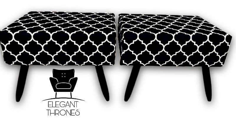 STOOLS/OTTOMAN PAIR AVAILABLE AT CHEAP PRICE (NEW) 1
