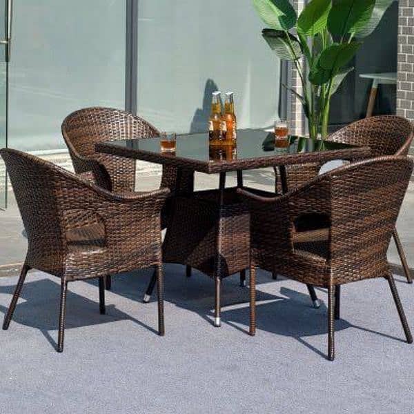 Rattan Patio Chairs, Cane Outdoor Furniture Set, Luxury sofa and cahir 2