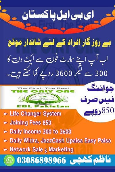 We Need Fresh Staff for  Business 03086898966