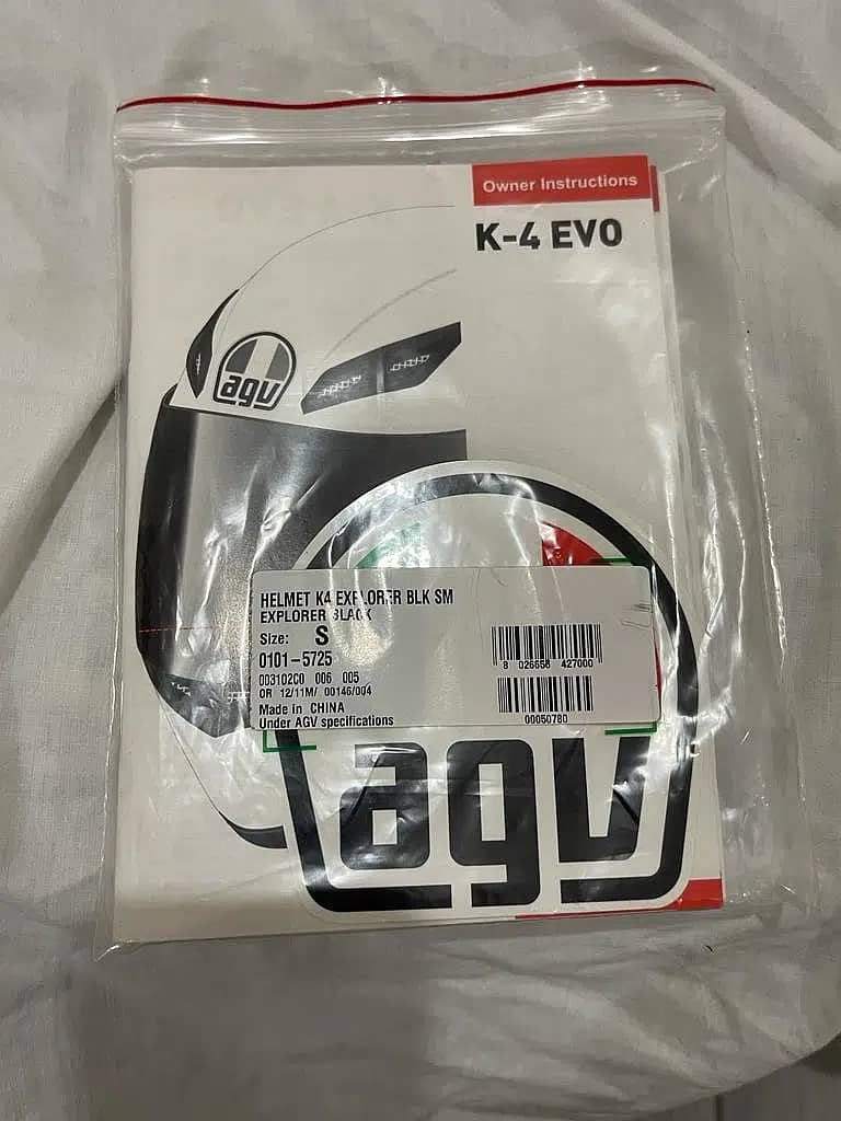 AGV K4 S EVO Solid Helmet  (Size SMALL) 18