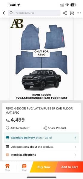 Toyota hilux revo rubber mats for sale 0