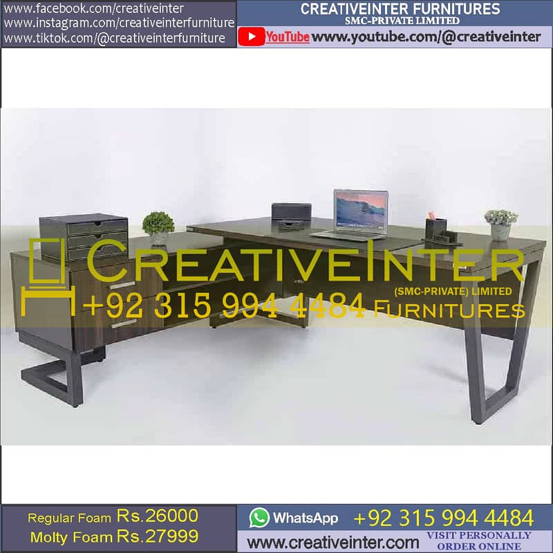 office Table Meeting Reception Desk Mesh Back Chair Workstation Study 8