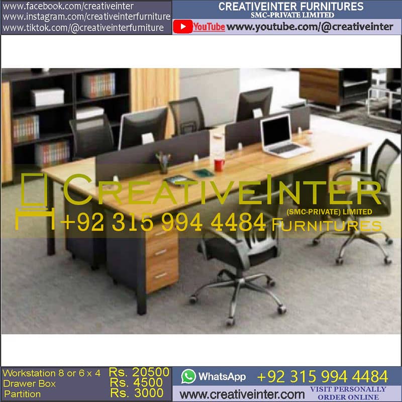 office Table Meeting Reception Desk Mesh Back Chair Workstation Study 13