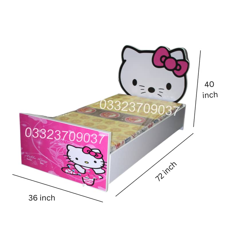 Hello kitty Wooden bed for kids , kids furniture bunker bed kids cupbo 0