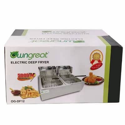 Double Electric 12L Deep Fryer Stainless Steel Electric Frying Machine