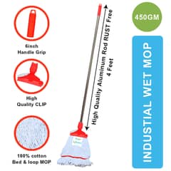 Wet Mop Set (Yellow,Green,Red,Blue) is a high quality mop made of 100%