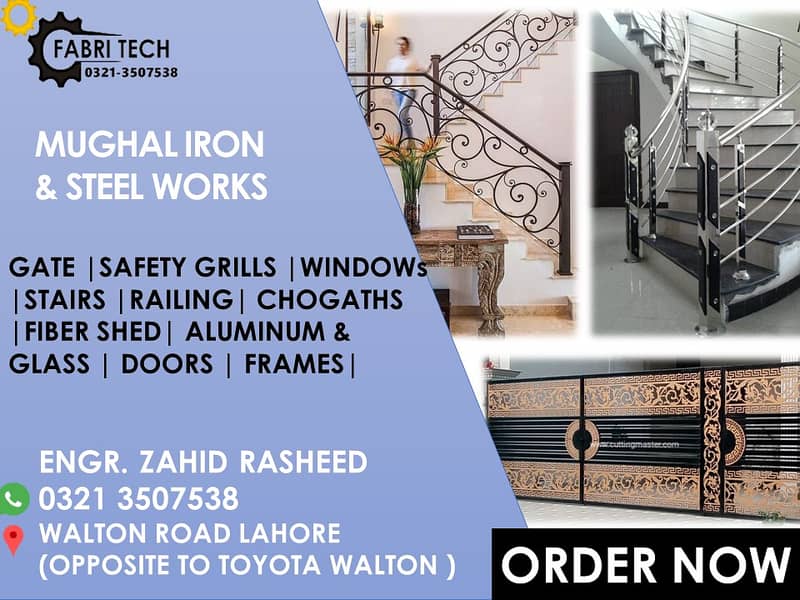 Iron, steel, Door, Windows, Railing, stairs ,Frame, Grills, Rack,fiber 3