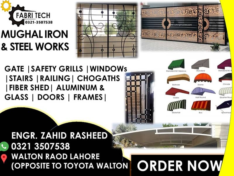 Iron, steel, Door, Windows, Railing, stairs ,Frame, Grills, Rack,fiber 4