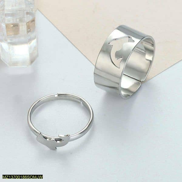 Dolphin couple rings 2 pieces Silver 2