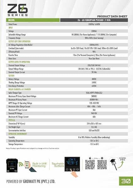 Ziewnic Solar Hybrid 7.0 (KVA) 6G EUROPEAN - PV 8500 Z6 Series 2