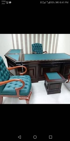 Office table + sofa set + Revolving Chair + Visitors Chair Available 1