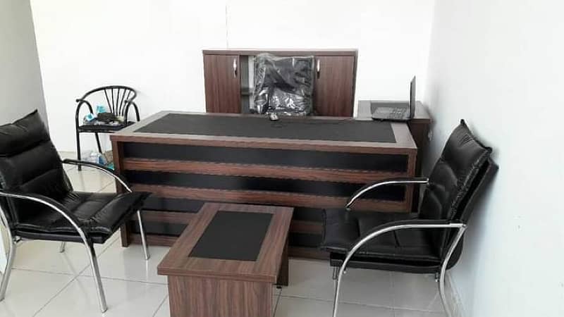 Office table + sofa set + Revolving Chair + Visitors Chair Available 3