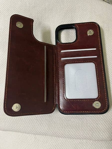 Iphone 13 leather pouch with card holder 1