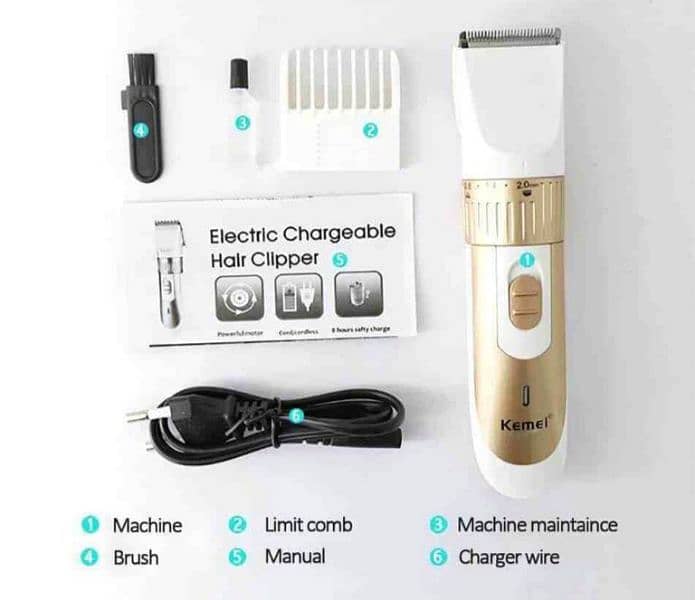 Original Dingling iron Beard Hair Trimmer kemei Shaver Shaving Machine 1