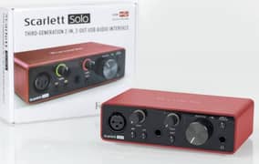 Scarlett Focusrite solo 3rd Gen Usb Audio Interface
