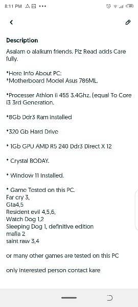 Gaming PC in Bought