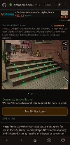 FVTLED Outdoor Deck Lights Kit Shell with wifi operating