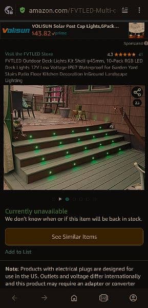 FVTLED Outdoor Deck Lights Kit Shell with wifi operating 2