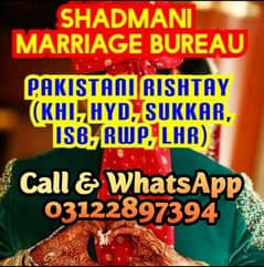 Marriage Bureau/Abroad/Proposals/Online rishta/Match Maker/Shadi