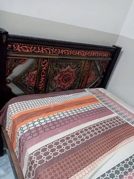 iron bed with spring mattress 1