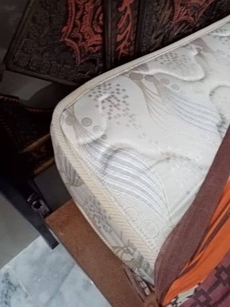 iron bed with spring mattress 5
