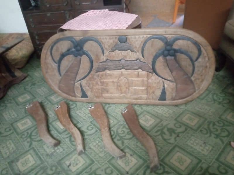 African wooden chairs and Table ( Unique and Rare ) 6