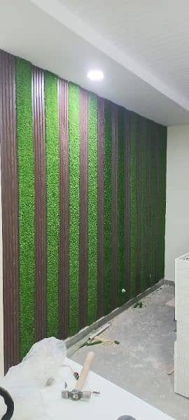 pvc panel,artificial grass,false ceiling,glass paper,wpc,wooden blinds 4